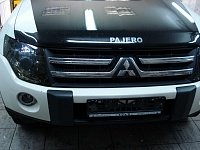 Mitsubishi Pajero капот черный глянец, зеркала