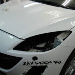 Mazda 3 ламинация капота бампера зеркал и стоек лобового стекла